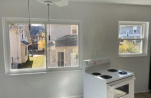 Apartment complex window installation