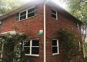 Apartment complex window installation